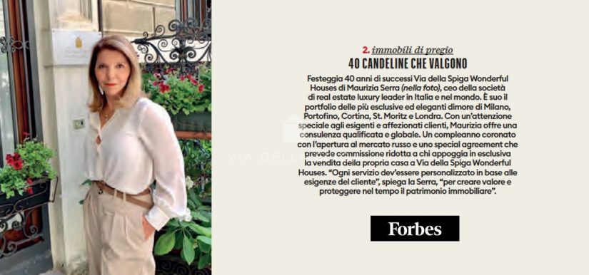 Forbes parla di Via della Spiga