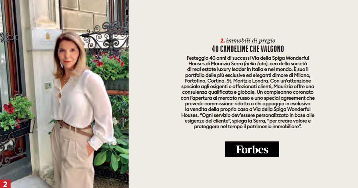 Forbes parla di Via della Spiga